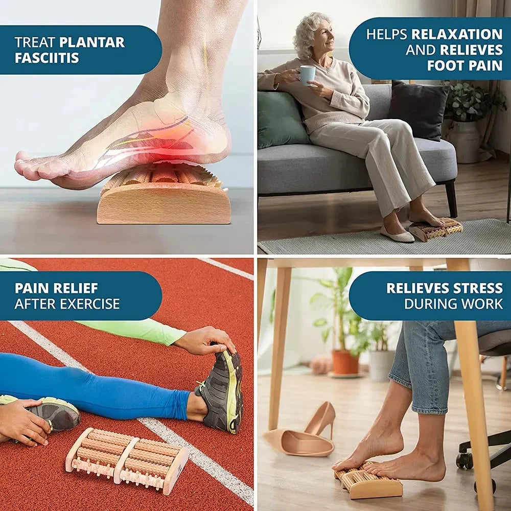 Wooden Foot Massage Roller